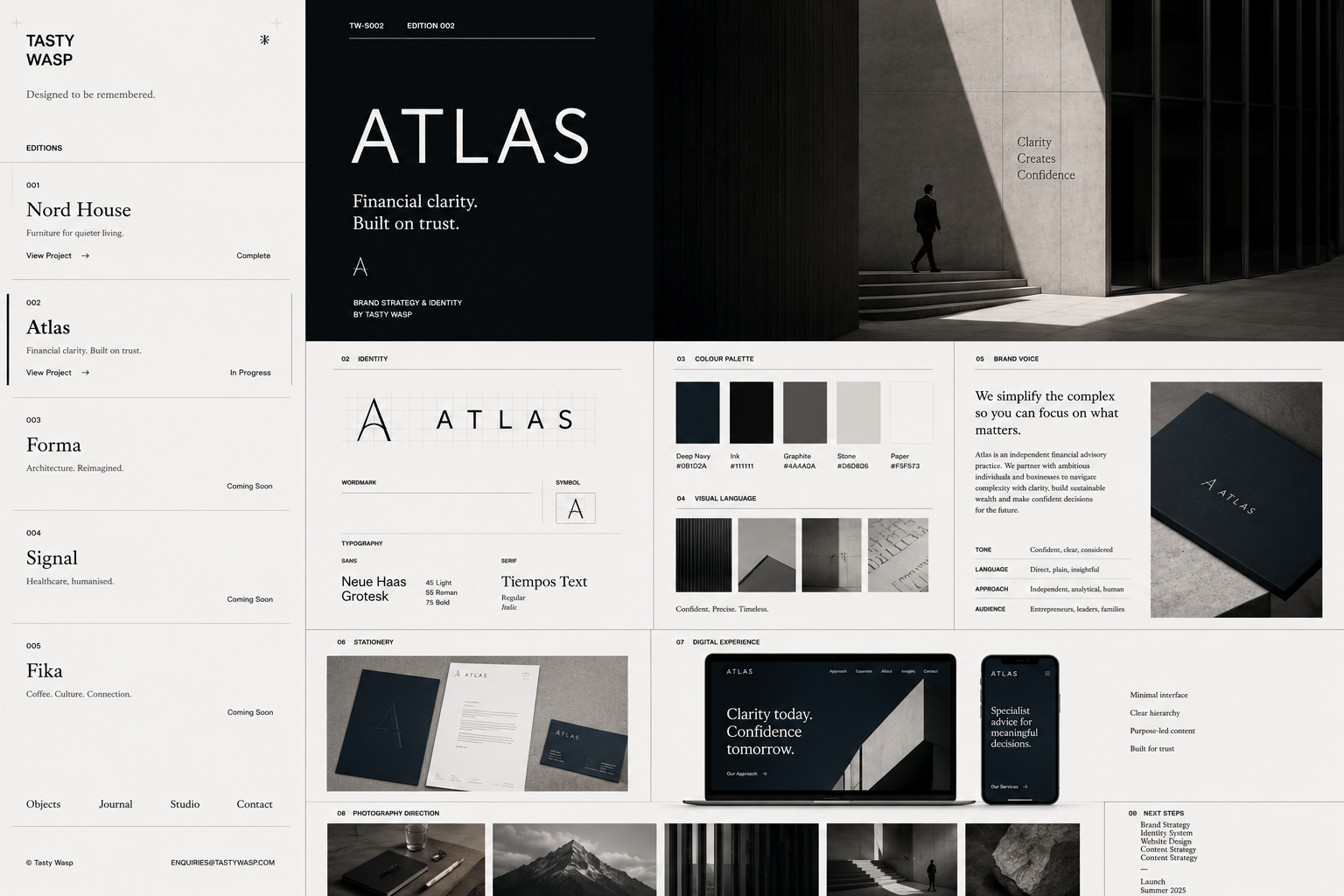 Atlas brand presentation by Tasty Wasp