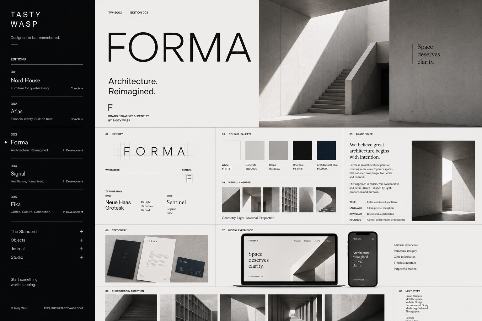 Forma brand presentation by Tasty Wasp